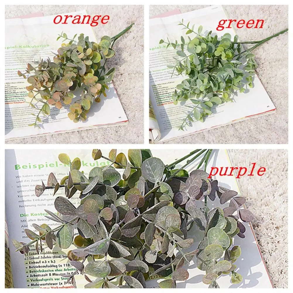 

5-pronged Eucalyptus Branch Leaf Artificial Flowers Home Plant Wall Landscape Photography Props Home Decoration