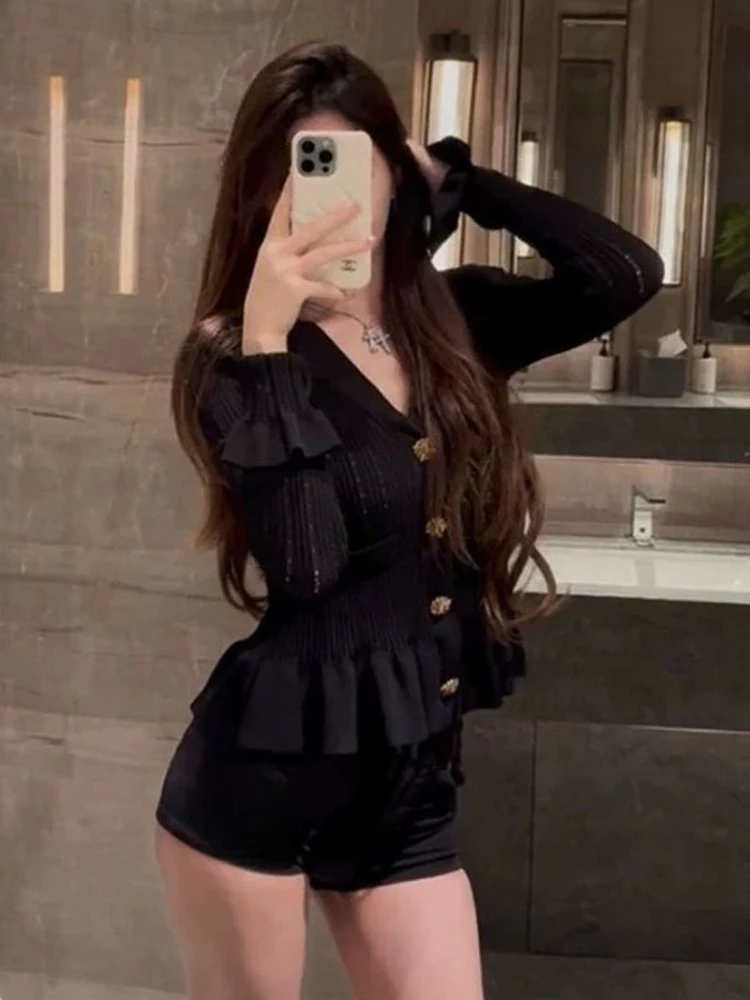 Винтажный элегантный свитер QWEEK во французском стиле женские осенне-зимние