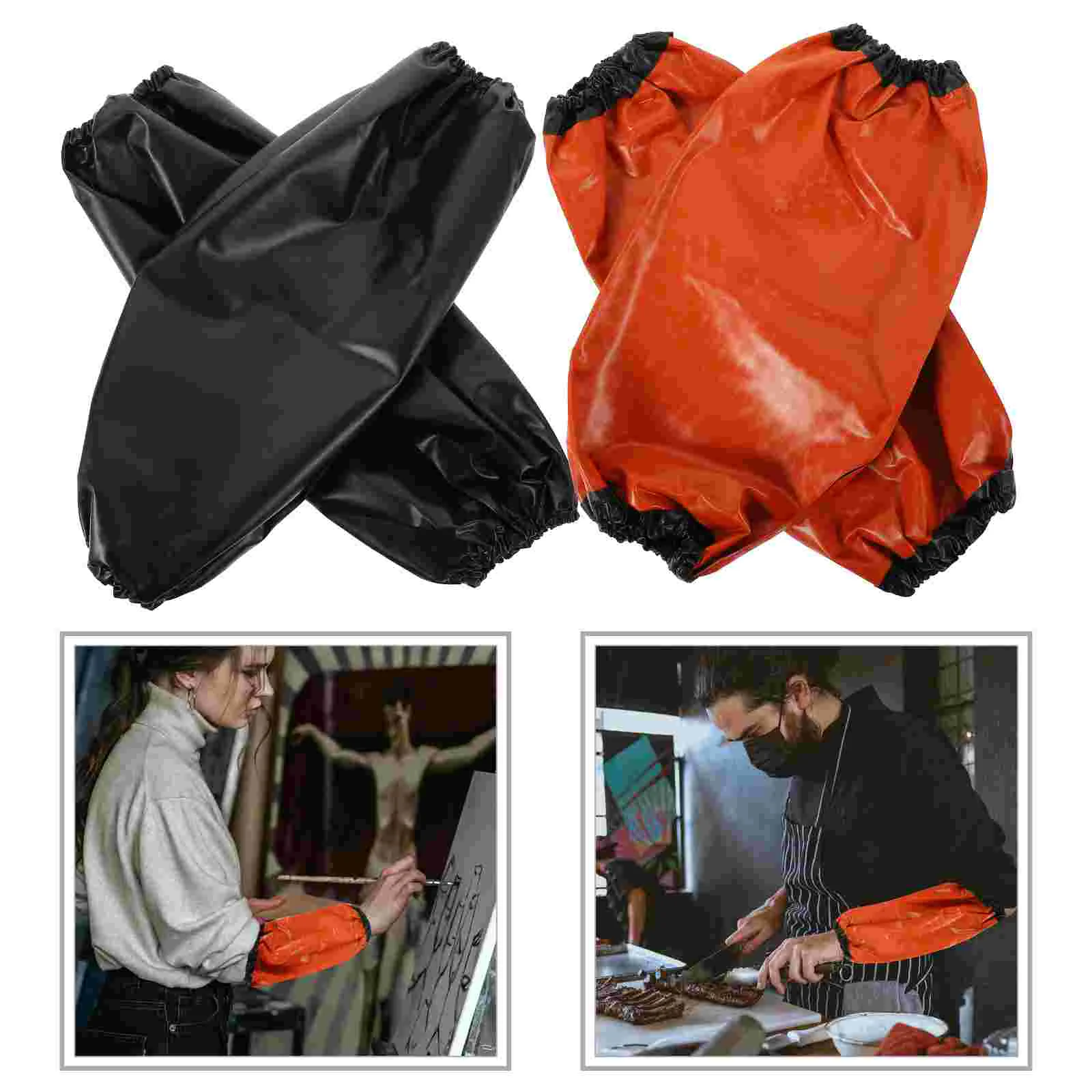 

Arm Sleeves Oversleeves Covers Protector Sleeve Oilproof Kitchen Cooking Gardening Cover Work Pvc Gloves Reusable Men Cleaning