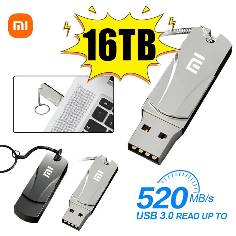 Xiaomi 16 ТБ USB-флеш-накопитель 2 в 1 Lightning Pen Drive U-диск для Iphone Android OTG Pendrive USB-накопитель