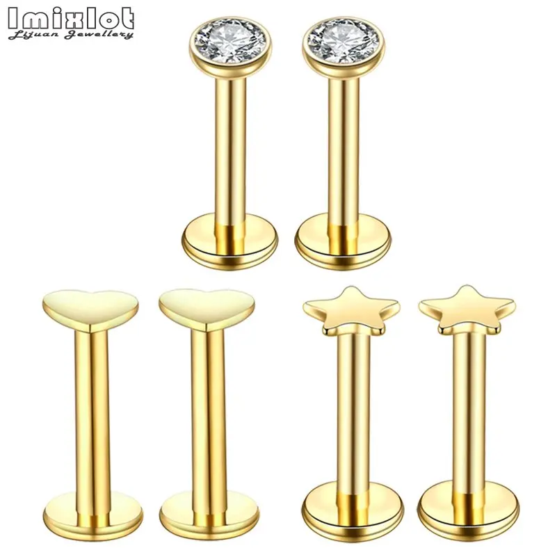 Пирсинг для губ из нержавеющей стали 2 шт.