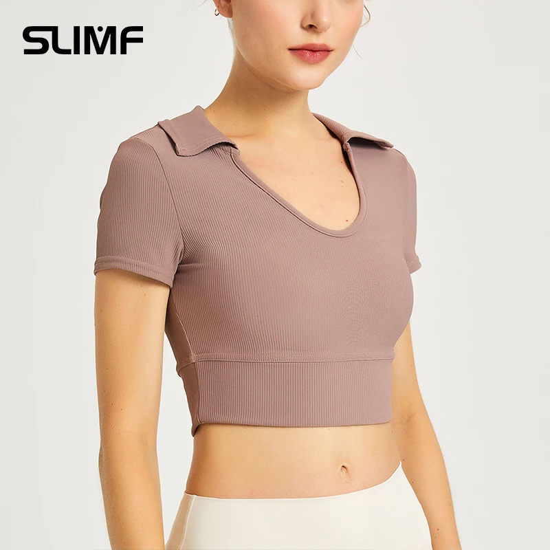 

Летняя женская облегающая одежда для йоги, женские быстросохнущие спортивные топы для бега, Повседневная футболка с коротким рукавом для д...