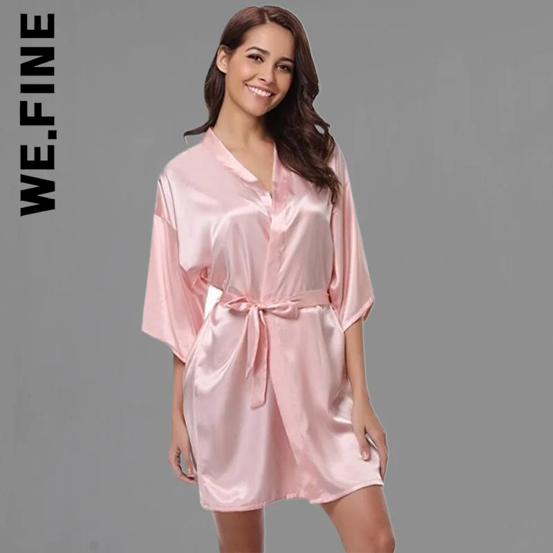 

We.Fine Fashion Женская пижама, модный халат, новое шелковое кимоно, халат, роскошная повседневная одежда для отдыха, женская ночная рубашка, одежд...