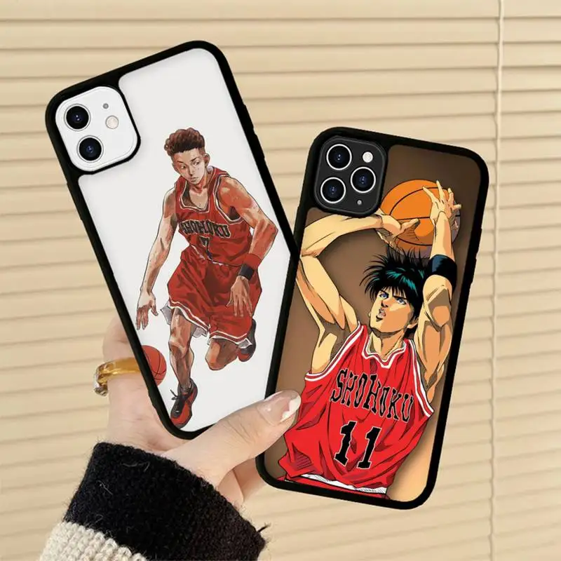 

MaiYaCa SLAM DUNK Phone Case Silicone PC+TPU Case for iPhone 11 12 13 Pro Max 8 7 6 Plus X SE XR Hard Fundas