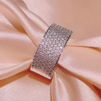 ajojewel size 6 10 shining full of crystal classic wedding ring women