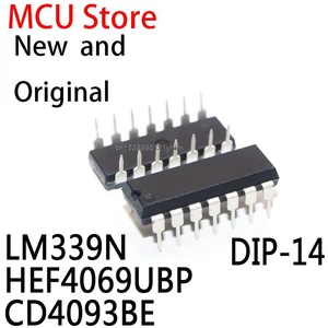 10PCS New and Original DIP14 LM339 DIP 339N DIP-14 HEF4069 HEF4069BP HCF4093BE CD4093 4093 4093BE IC LM339N HEF4069UBP CD4093BE