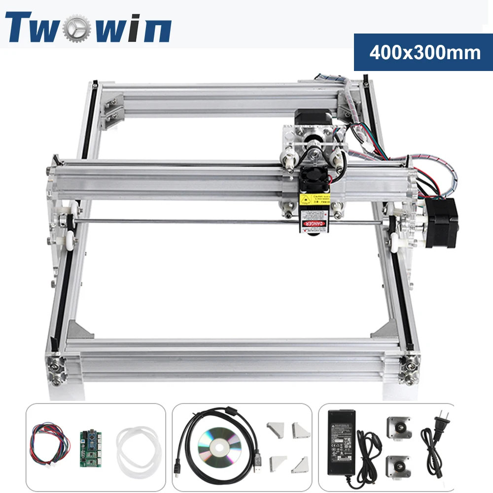 TWOWIN CNC Laser Engraving Machine With GRBL Controller 2 Aixs Printer Working Area 400x300mm Laser Engraver Wood Tools