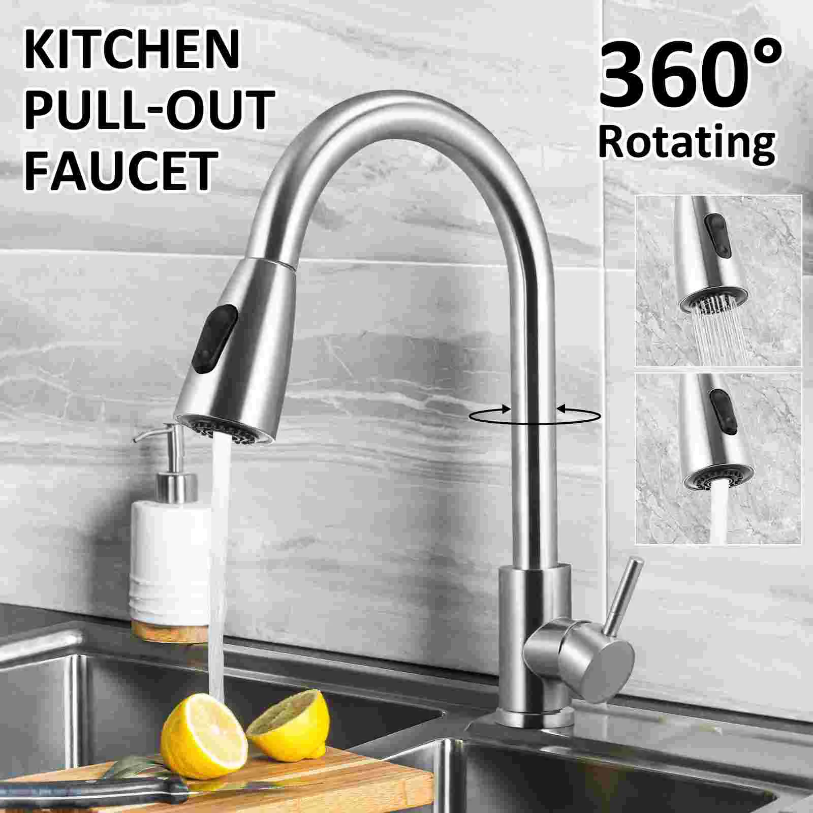 

Spigot 2 Handle Sink Faucets Bath Sinks Outdoor Tap Bathtub Faucets Washing Machine Tap Splash Proof Kitchen Sink