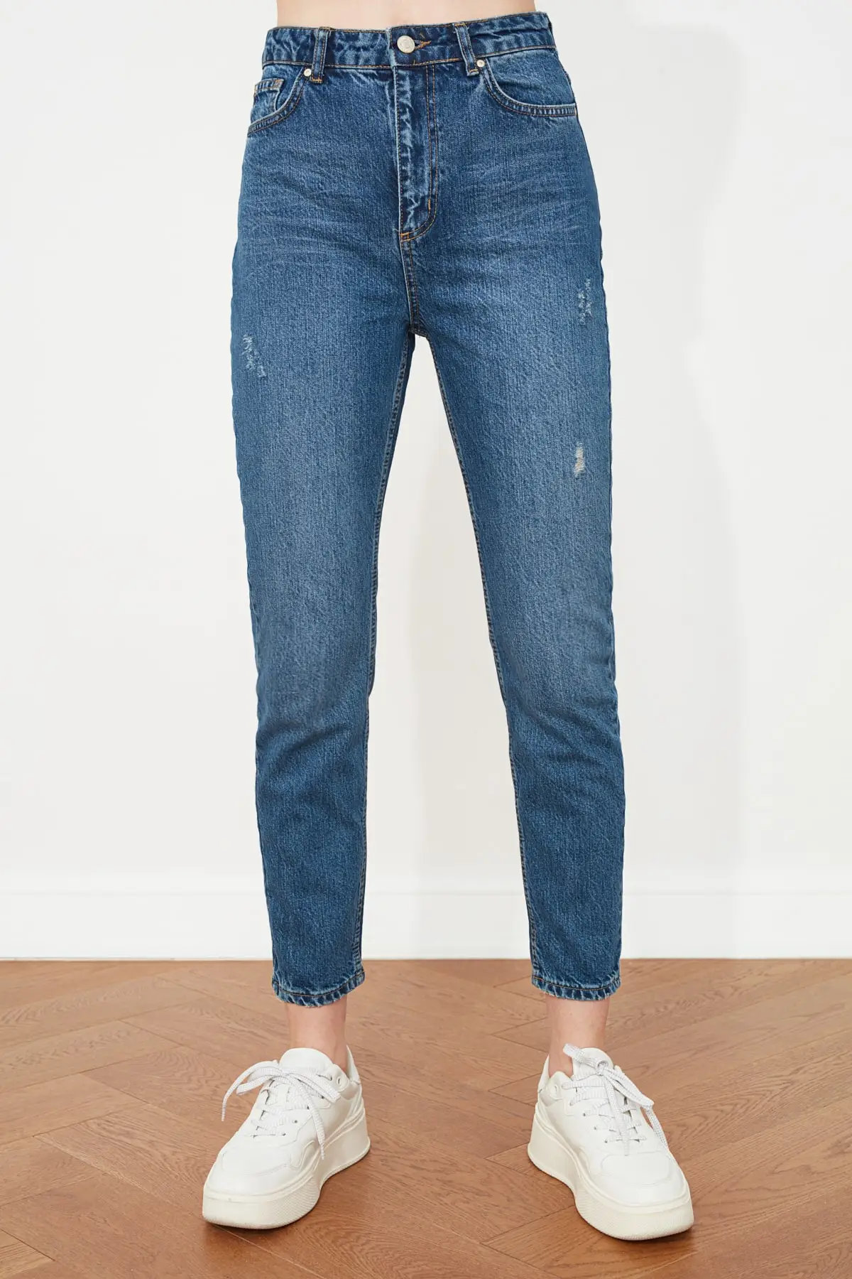 

Detailed the attrition Mom Blue High Waist Jean Women Jeans 2021