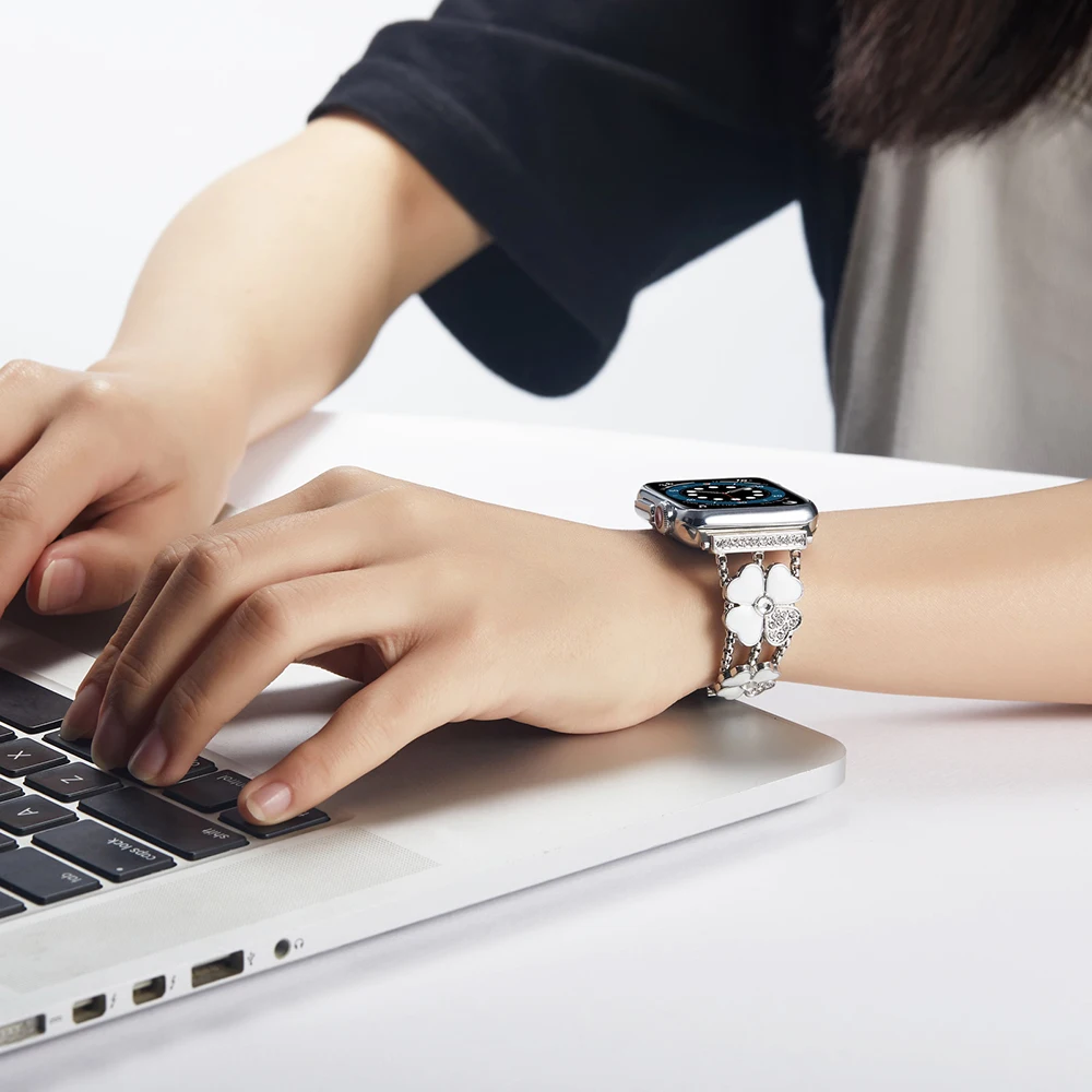 Metal Diamond Strap for Apple Watch 49mm 45mm 41mm 44 40mm 42 38mm Women Replacement Bracelet Wristband for Iwatch Ultra 87654SE