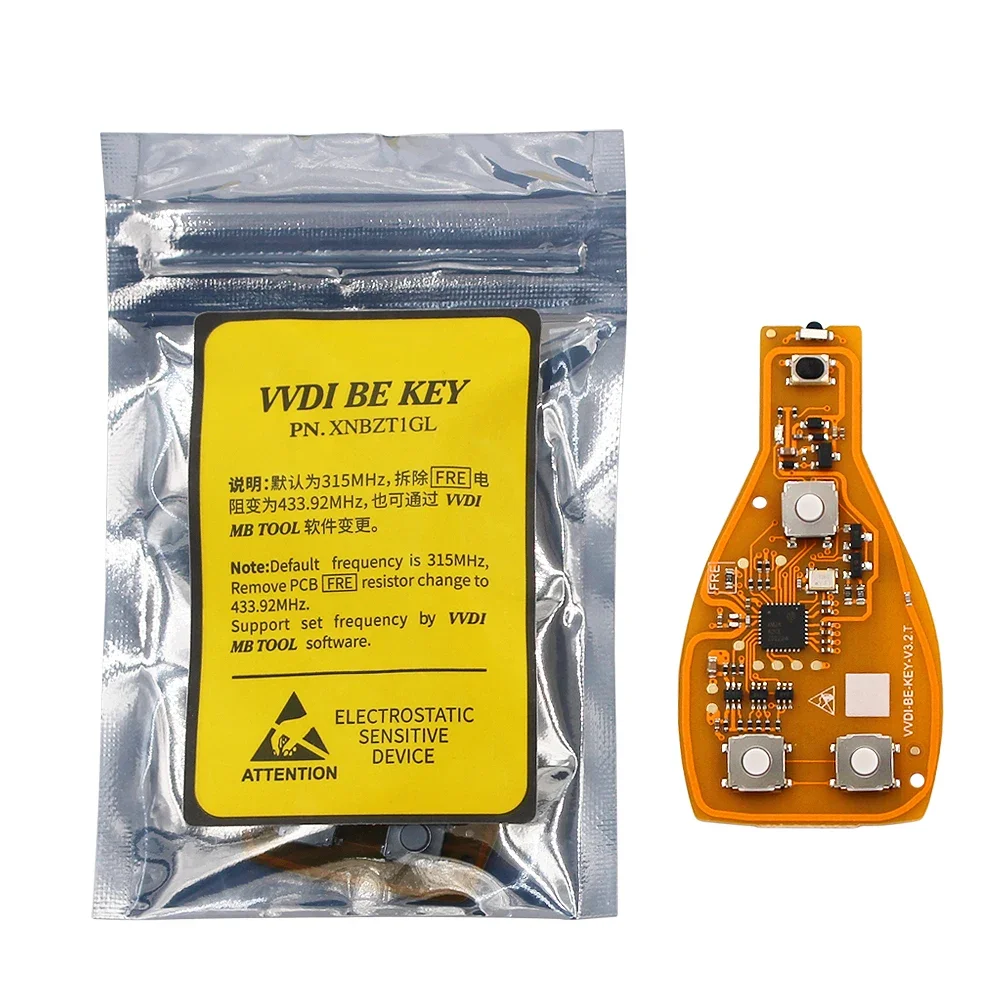 Оригинальный XHORSE VVDI BE Key Pro V3.1 PCB 4B умный корпус ключа с чипом 315/433 МГц для МБ