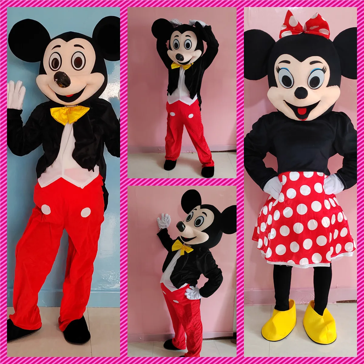 

Disney Large Mickey Mouse Costume Adult EVA Head Short Plush Mascot Set Animal Character Doll Costume Event Party Cosplay Costum