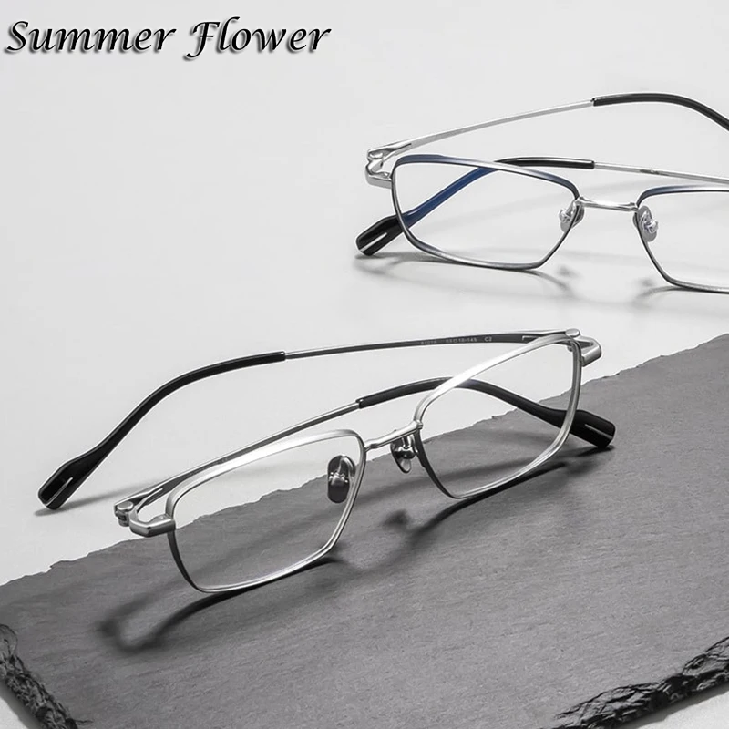 Мужская качественная оправа для очков из чистого титана линз по рецепту очки с