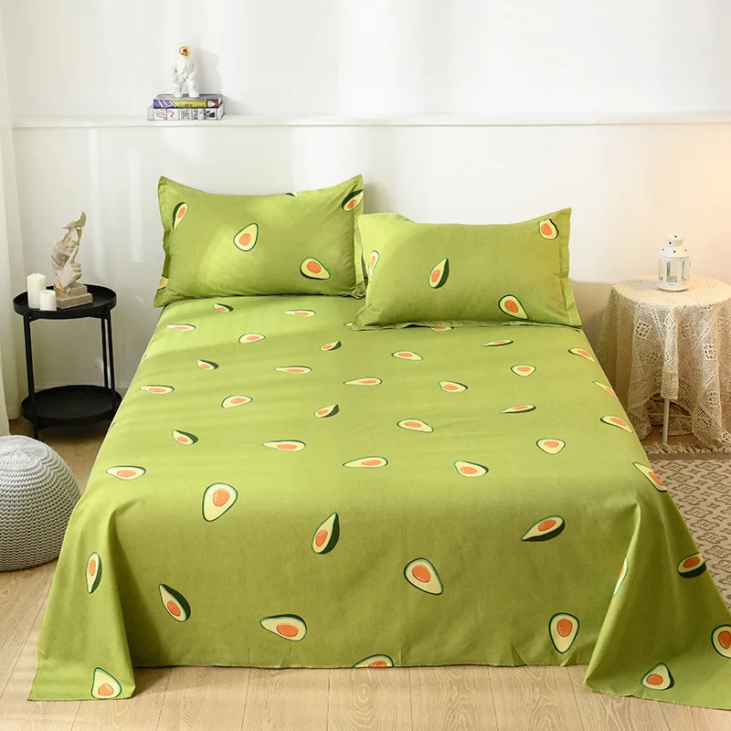 

2022 3PCS/Set Soft Skin-Friendly Bed Sheets Pillowcase Bedroom Dormitory Comfortable Brushed Sheet Thick Breathable Sheet