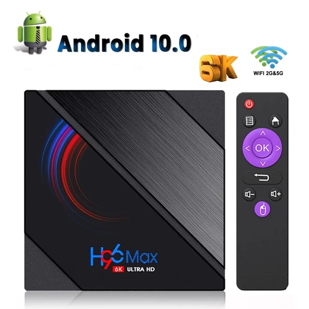 

Smart Set Top Box H96Max Android 10.0 H616 4GB 32GB 64GB 6K 2.4G 5.8G 6K WIFI USB3.0 Multimedia Google Voice Player Set Top Box