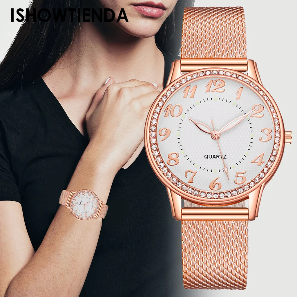 

Women Luminous Watch 2023 Luxury Top Brand Quartz Watches Business Simple Mesh Wristwatch Women's Clock Reloj Hombre Montre Homm