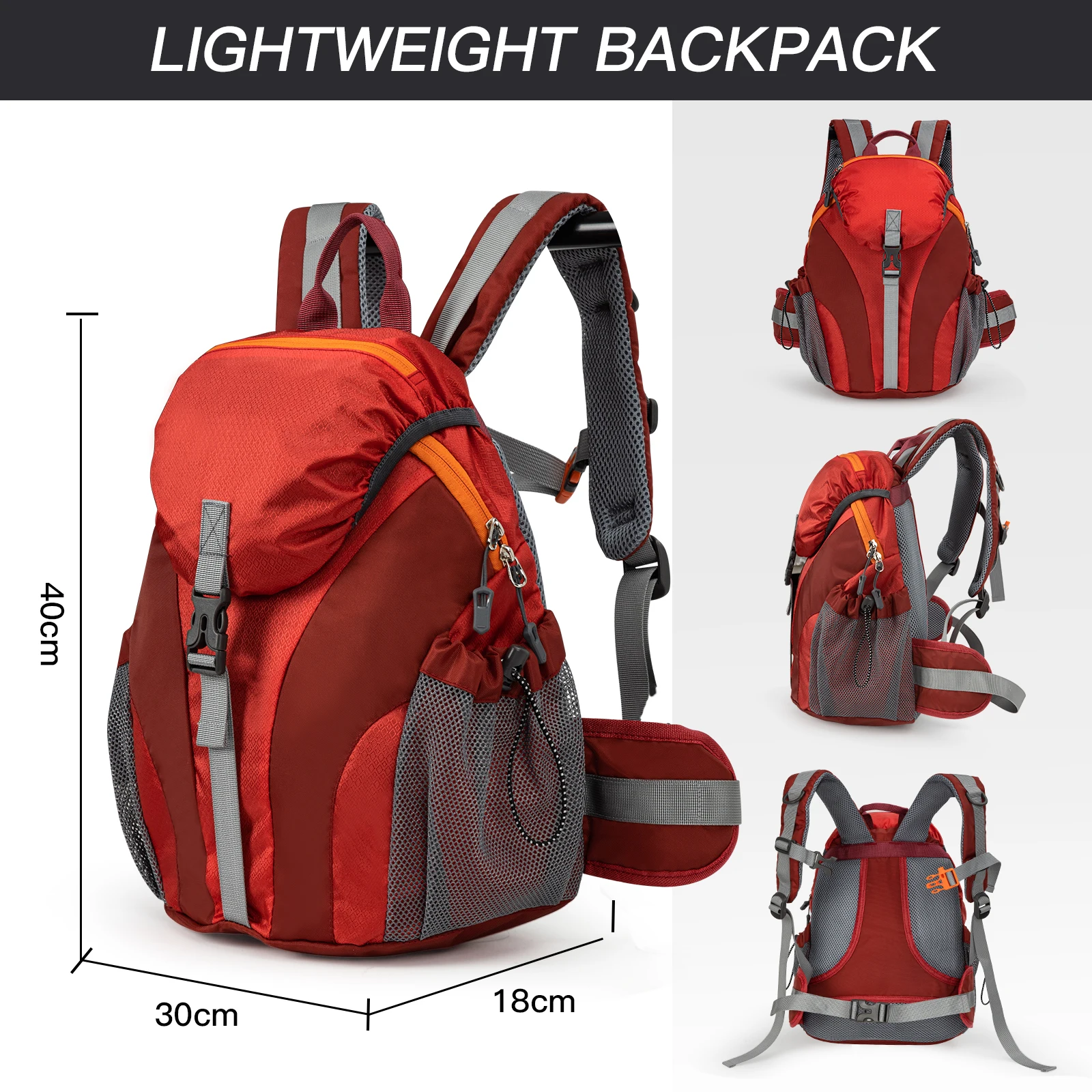Night Cat Hiking Backpack MountaineerNight Cat 15L Kids Hiking Bing Backpack with Rain Cover Travel Camping Backpack for Outdoor