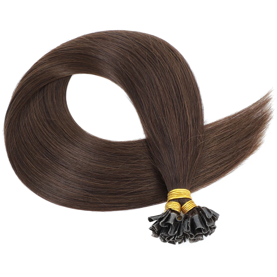 Audelami U Tip Наращивание волос Человеческие волосы для ногтей Для женщин 12-26 дюймов