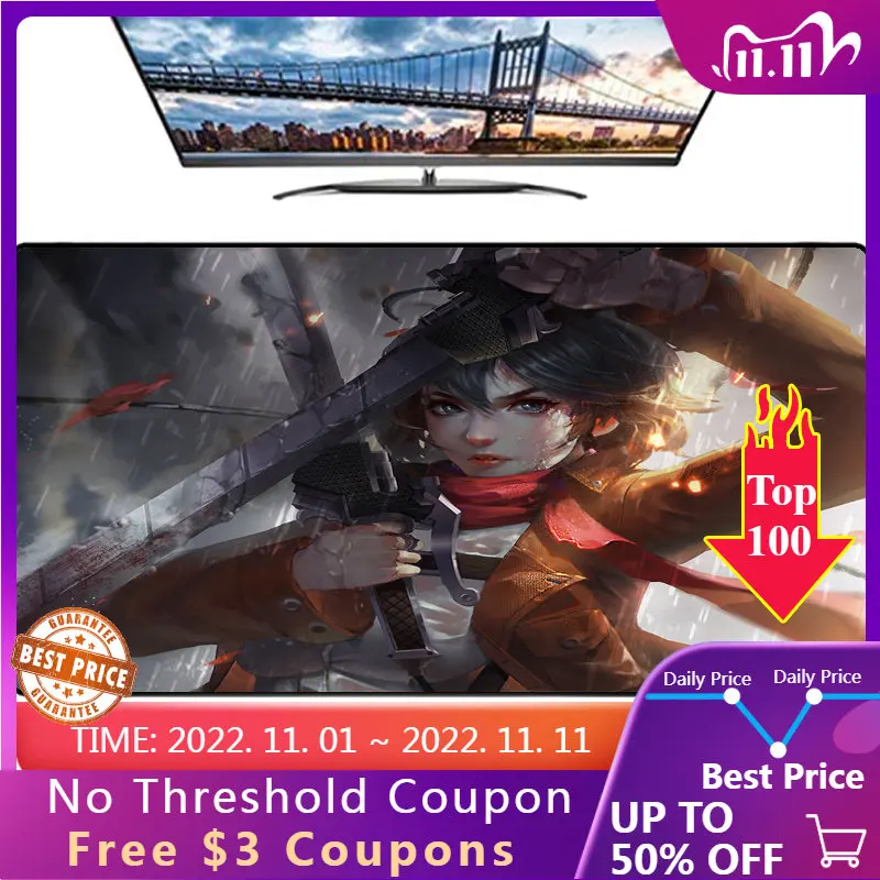 

Cute beautiful girl large mouse pad laptop rubber 400X900CM game anime computer accessories desktop computer large table pad