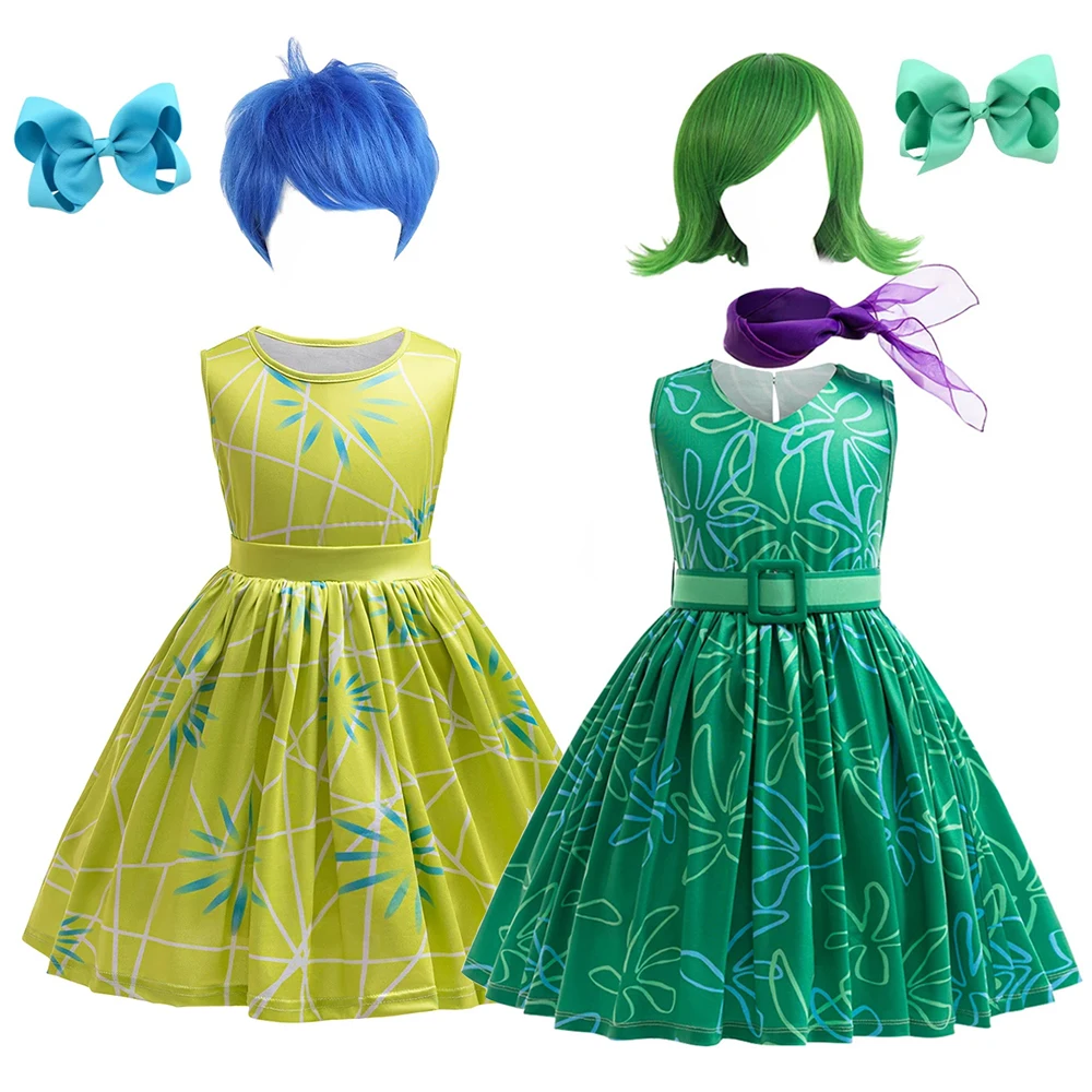 Inside Out Joy Disgust одежда для косплея карнавальный пасхальный костюм маленьких