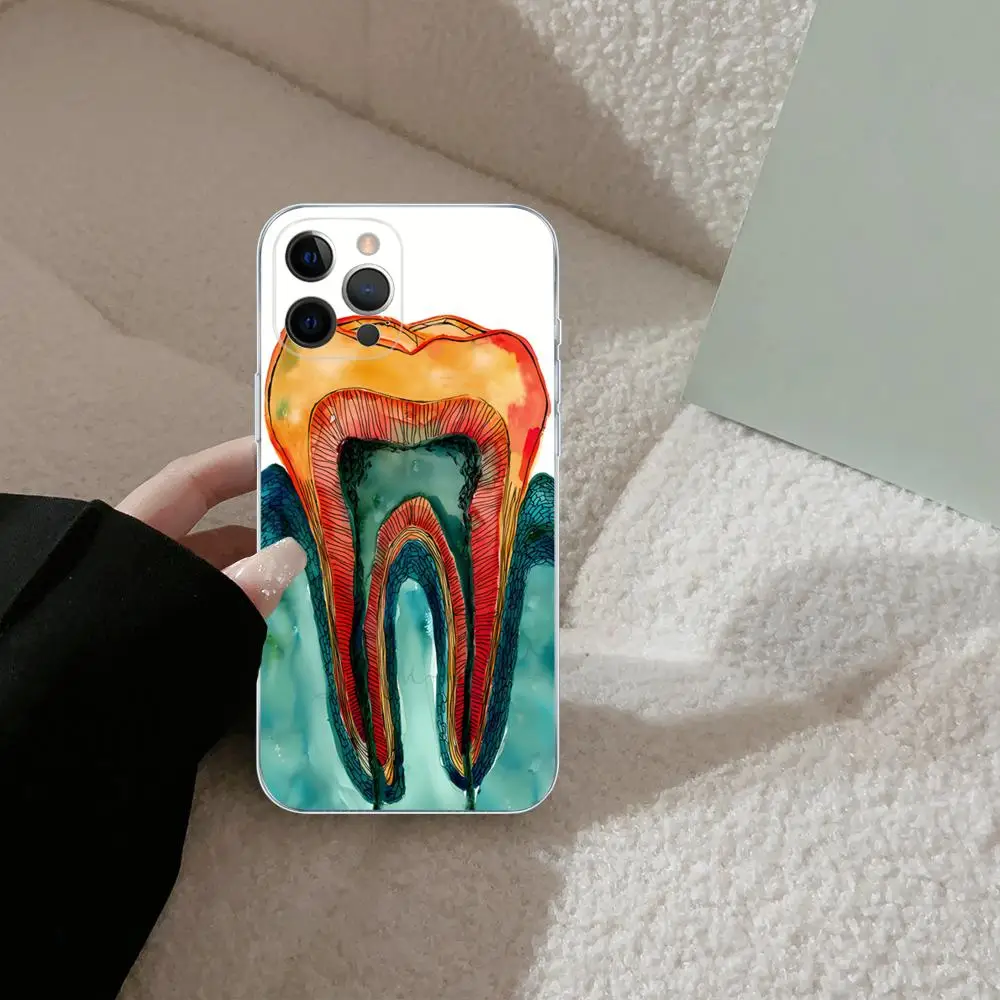 Чехол для телефона с зубами дантиста iPhone 15 14 13 12 Mini 11 Pro XS Max X XR SE 6 7 8 Plus мягкий