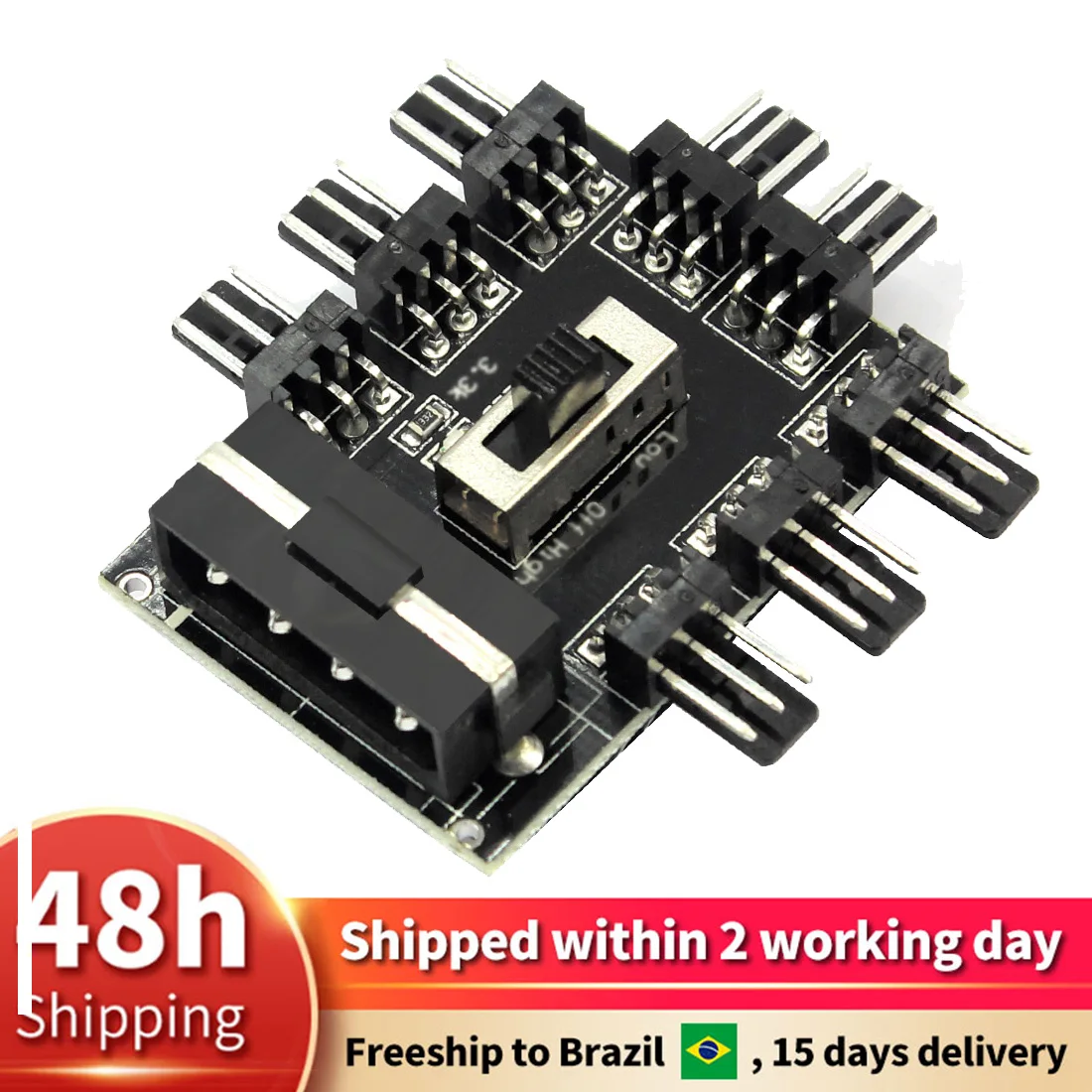 Разветвитель для вентилятора устройство охлаждения компьютера кабель майнинга 4