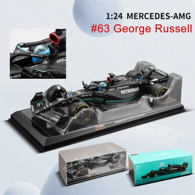 Bburago Mercedes-AMG F1 Team W14 2023 металлическая модель автомобиля 1:24