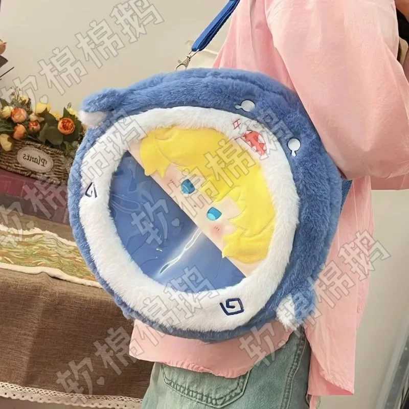 Аниме The Falling Merman Косплей Randi Rimbaud плюшевый прозрачный рюкзак с большим ртом на