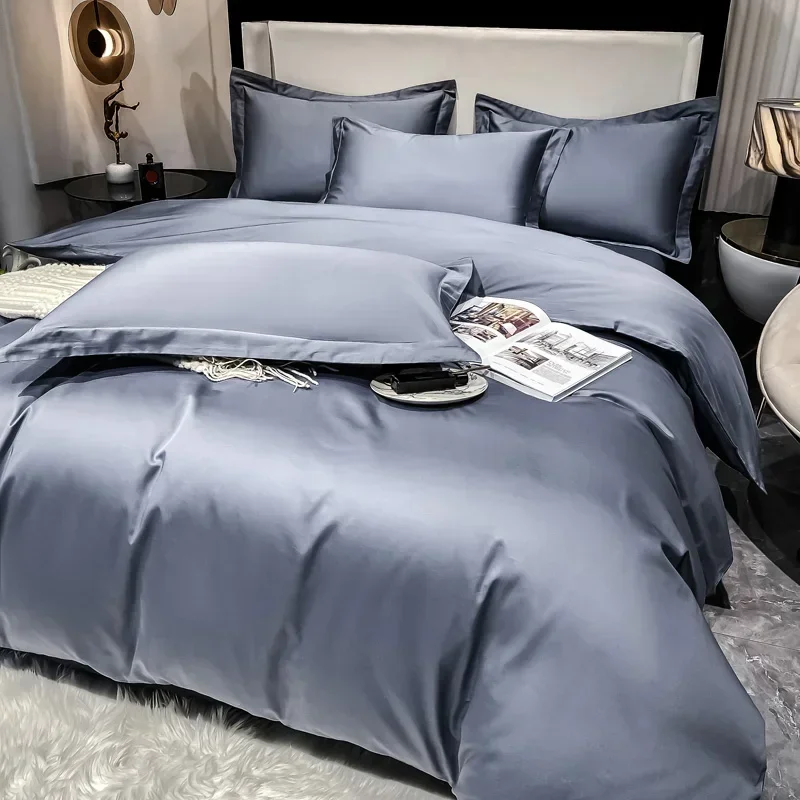 100s Long Staple Хлопковый пододеяльник Роскошный наволочка двуспальная кровать