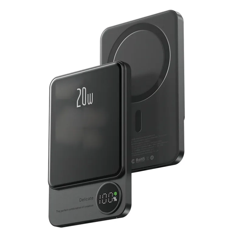 

High-quality Texture Fast Charging Magnetic Powerbank Wireless Charging Type C 10000mAh Power Bank