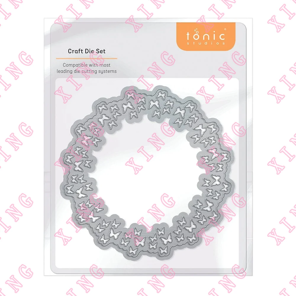 

Newest Butterfly Circle Die Set Metal Cutting Dies Scrapbook Decoration Embossing Template Diy Greeting Card Handmade Craft Mold