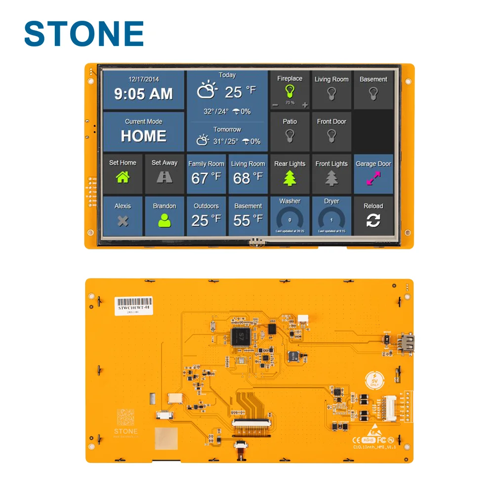 STONE 10.1 Inch Graphic TFT LCD Module Smart Home Automation Monitor Intelligent Touch Screen Display HMI Embedded Software