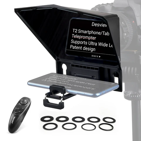 Телесуфлер Desview T2 для iPad, планшетов, смартфонов до 8 дюймов