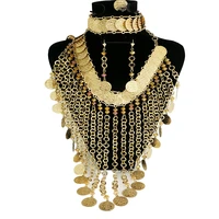 bridal jewelry woman tassel beaded necklace earrings ring bracelet four piece set chd20817