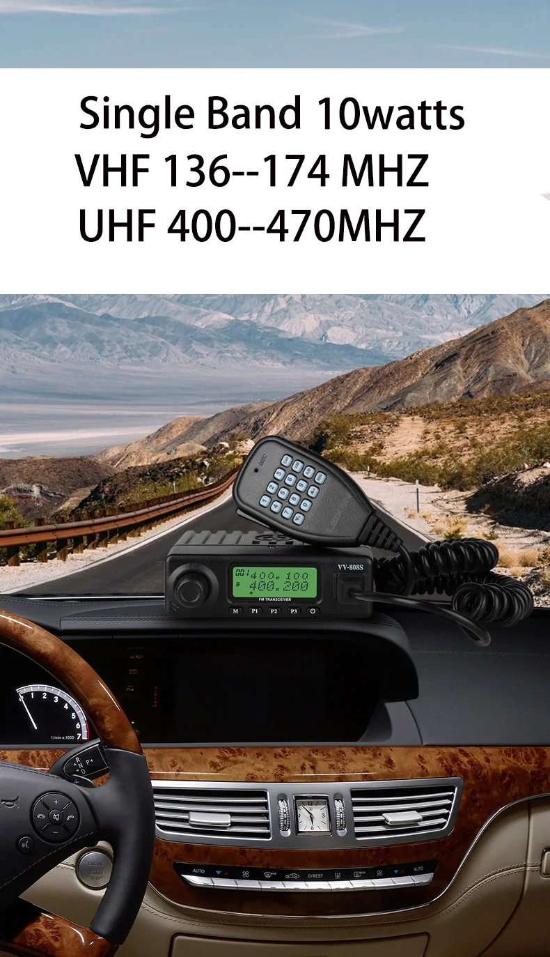Фото Горячая распродажа 2022 года LEIXEN VV-808S Специальный однодиапазонный UHF/VHF автомобильный мобильный радиоприемник на большие расстояния с выходной мощностью 10 Вт и голосом №2