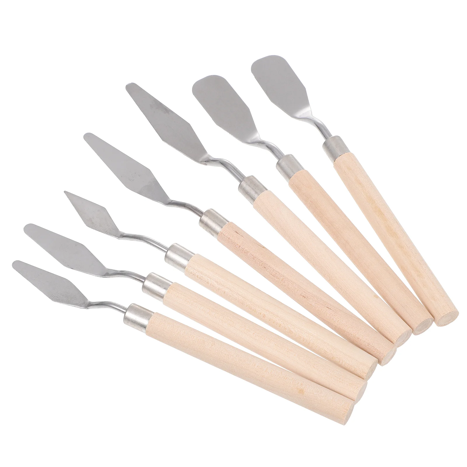 

7Pcs Professional Oil Painting Scraper Wooden Handle Paint Spatula Painting Accessories