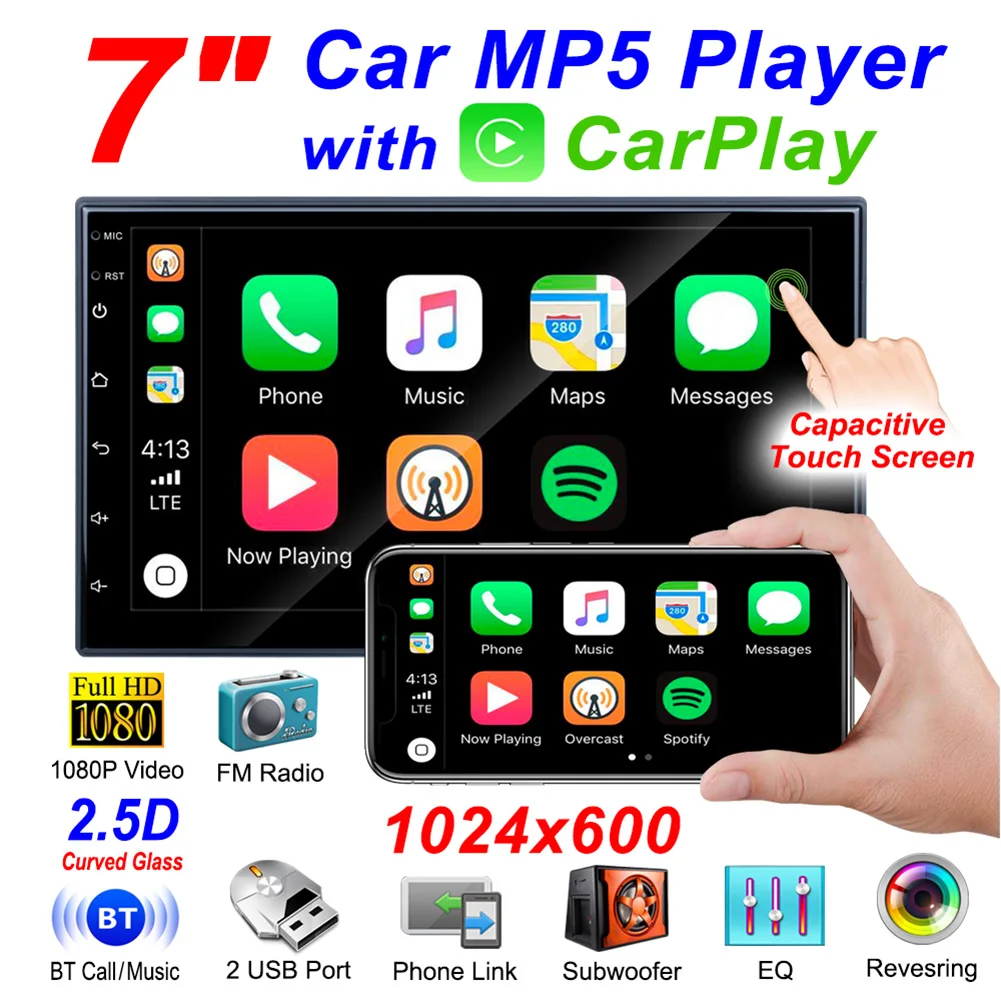 Автомагнитола с сенсорным экраном 7 дюймов стерео-система поддержкой Bluetooth 2