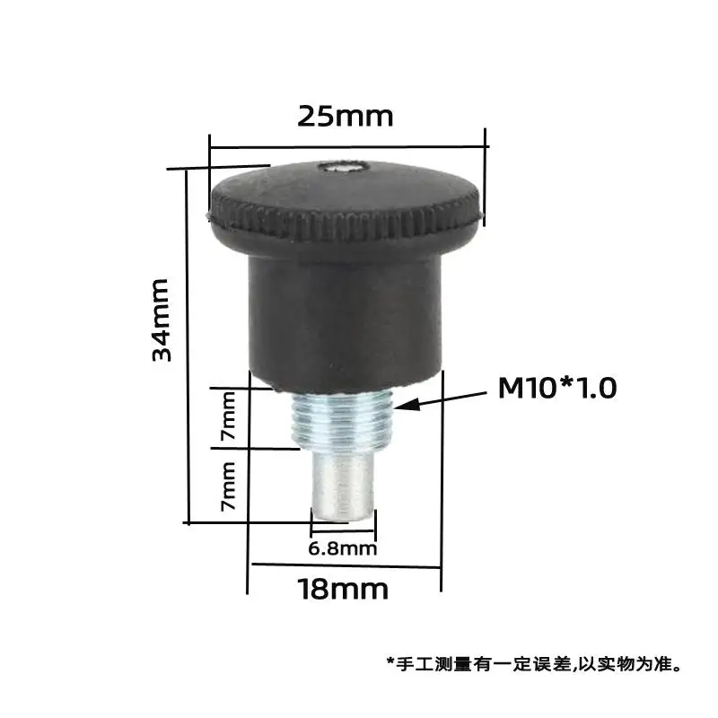 Штифт для Спортивного Велосипеда пружинная ручка M10 черная статическая
