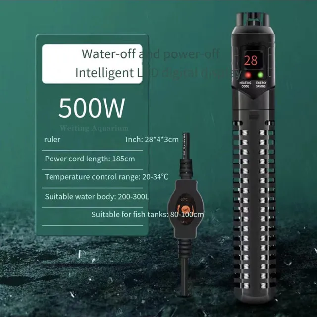 Fish tank heating rod heater cut water heating rod automatic constant  temperature small electric heating rod quartz 220-240V | AliExpress