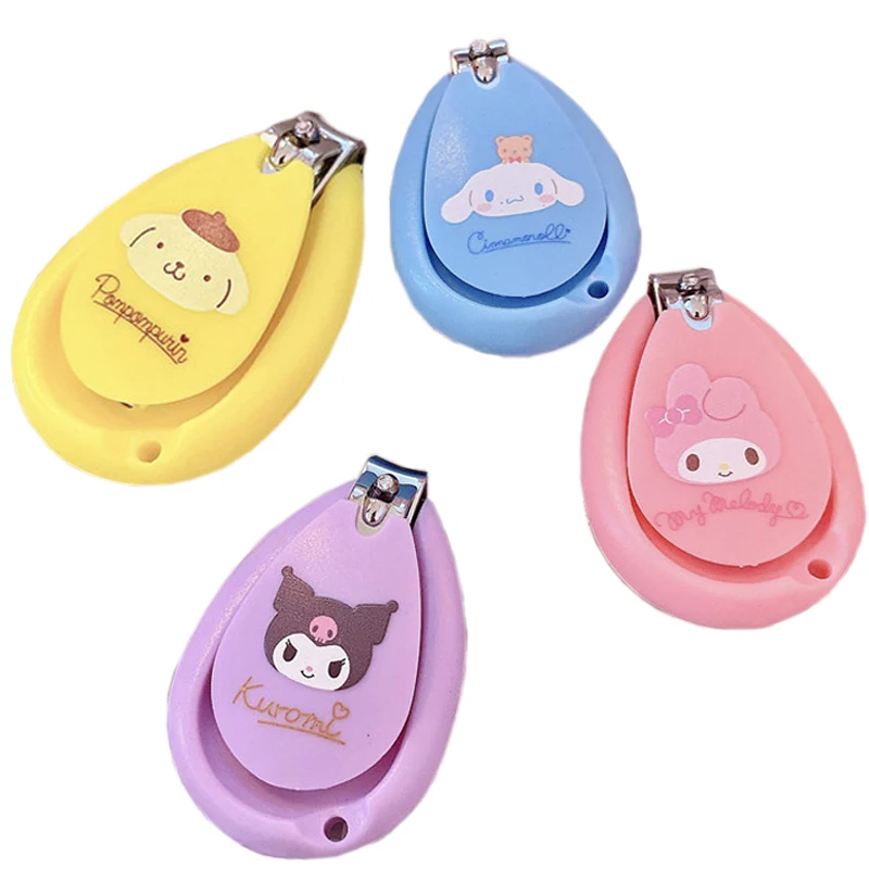 

Sanrioed Kawaii Cartoon Kuromi Macaron portable nail clippers Cinnamoroll baby finger pliers My Melody nail scissors