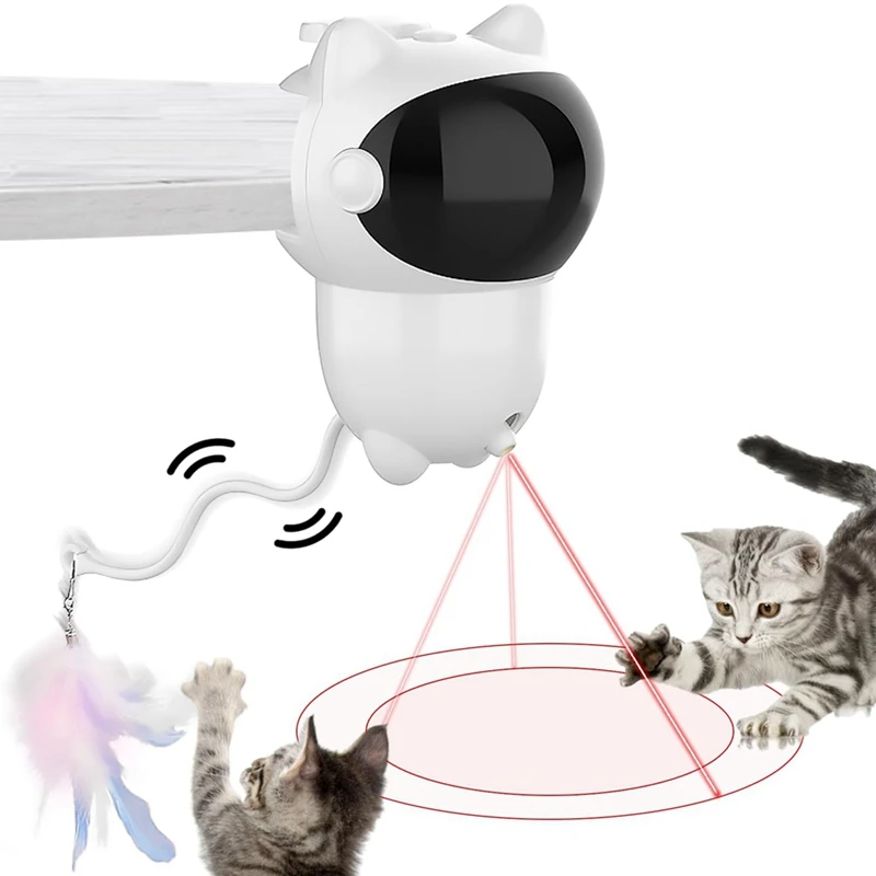 

Interactive Cat Toys For Indoor Cats,Cat Laser Toy With LED Light, 360°Rotating Hanging,