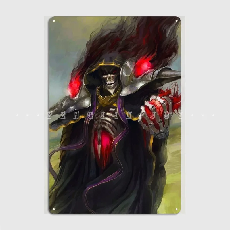 

Overlord, металлический плакат с табличкой, для кинотеатра, искусственный гараж, создание плаката, оловянный плакат