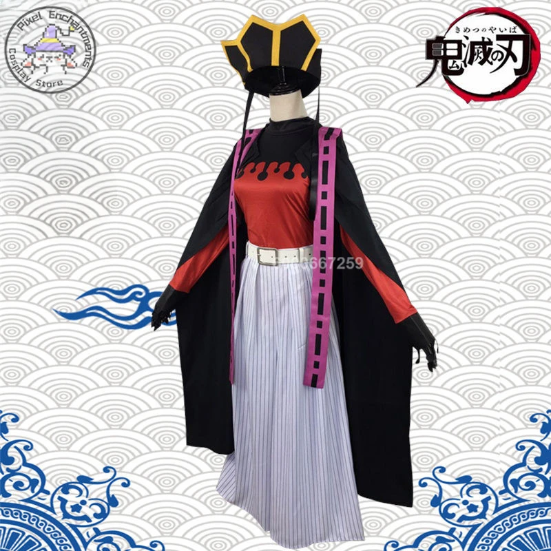 Фото Kimetsu No Yaiba Аниме Demon Doma Douma Косплей Костюм Двенадцать Кидзуки Верхний Ранг Два Ролевых Игры Парик Фанат Наборы Наряд для Мужчин Женщин №2