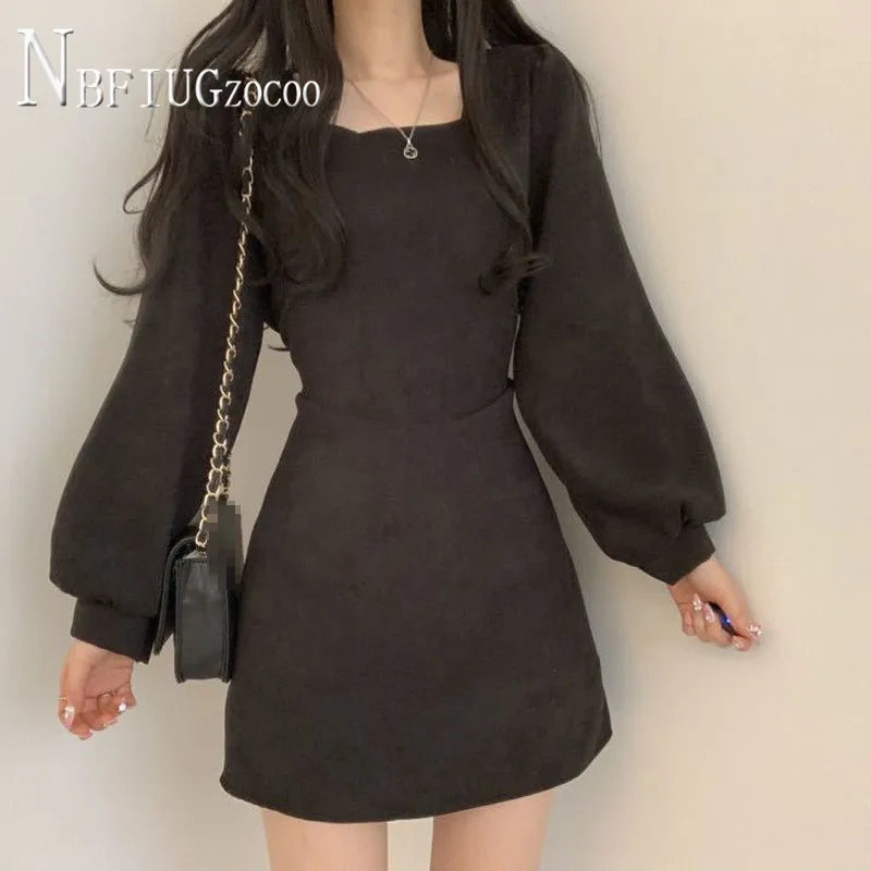 

Elegant Party Mini Dress Fashion Long Sleeve Female Dresses