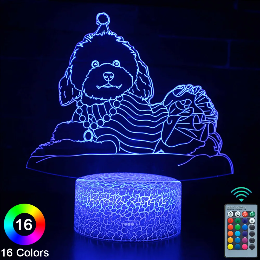 

Светодиодные ночники для собак 3D с сенсорным управлением, новинка, настольная лампа, декор для комнаты, Рождественский подарок на день рожд...