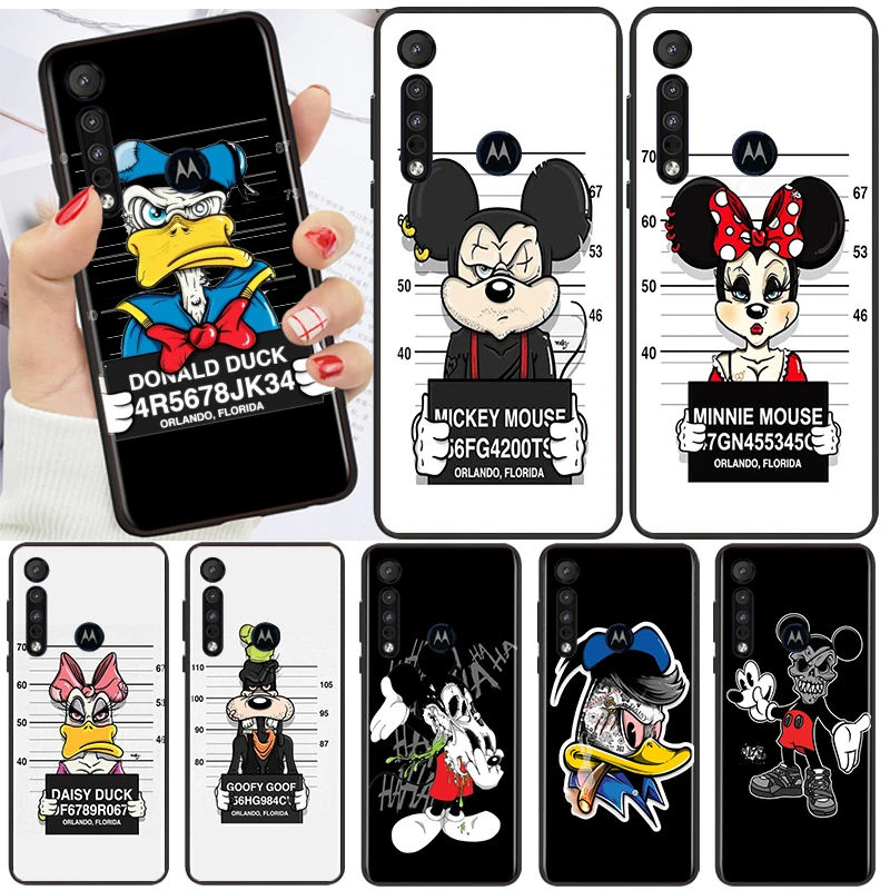 

Disney Bad Boy Mickey For Motorola Moto G60S G60 Edge 20 E20 E7i E6i E6S G9 G8 Plus G Power One Fusion Black Phone Case