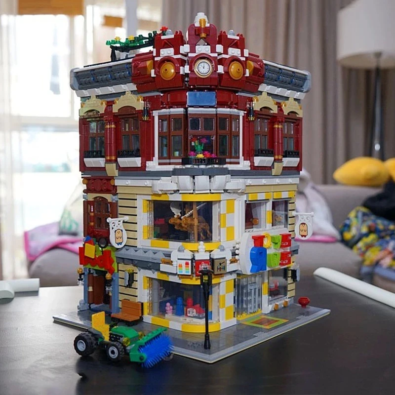 

City Street View MOC Toys And Bookstore Modular Bricks Creative Expert Model Bricks Bookshop Model Building Blocks 5491Pcs