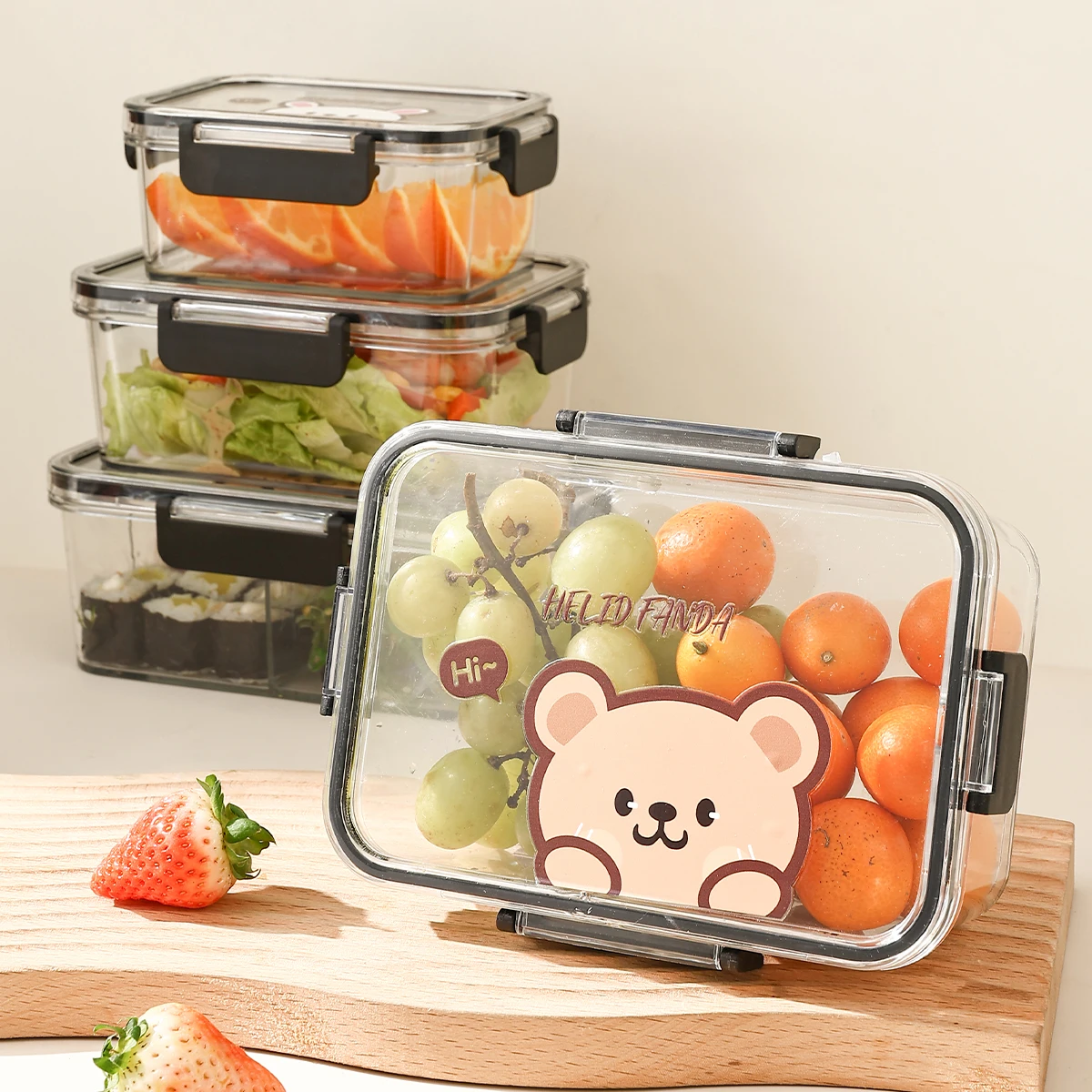 WORTHBUY Прозрачный пластиковый контейнер для хранения продуктов питания кухонного