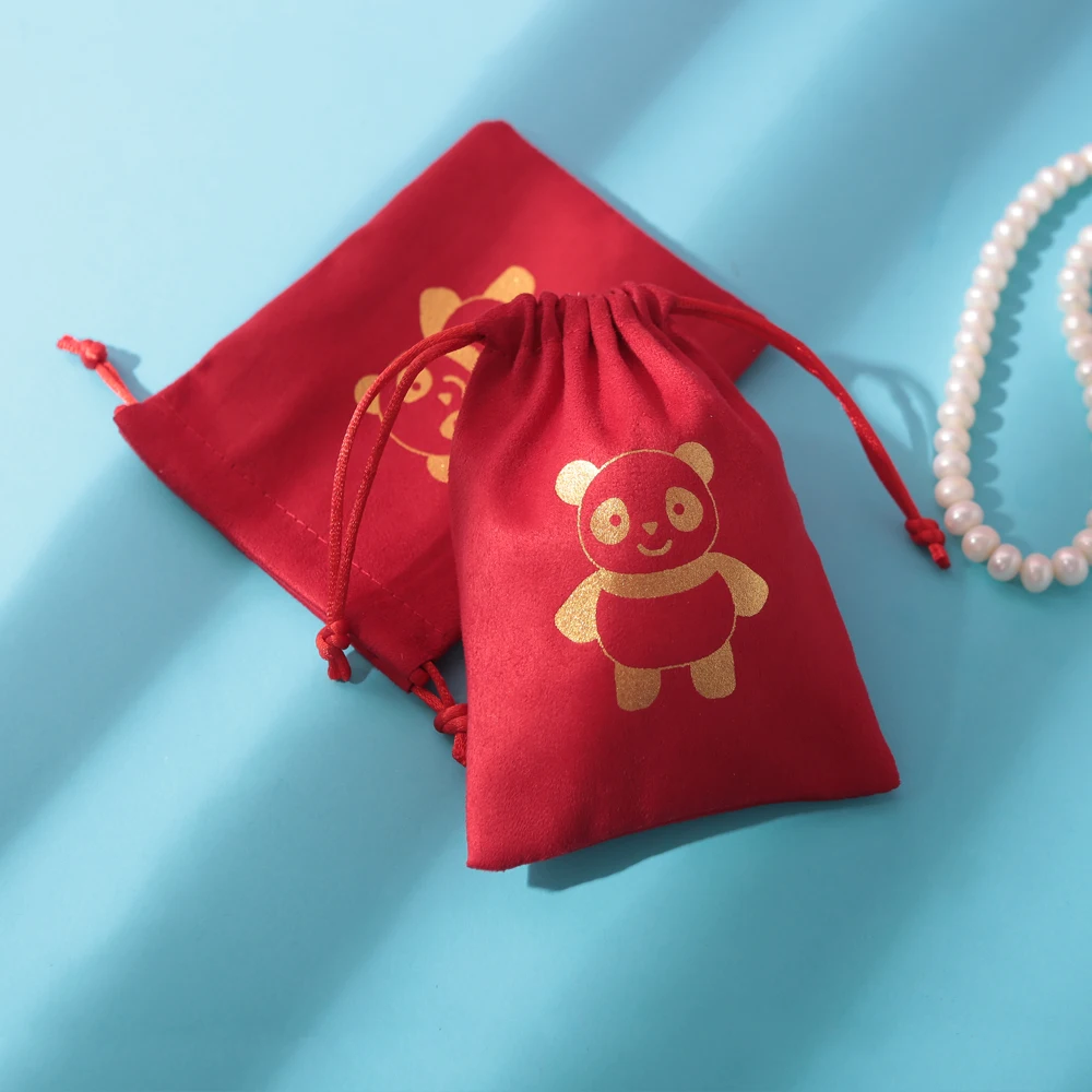 

Red Flannel Gift Bags 5x7cm 7x9cm 9x12cm 10x15cm 13x18cm 15x20cm Party Candy Pouches