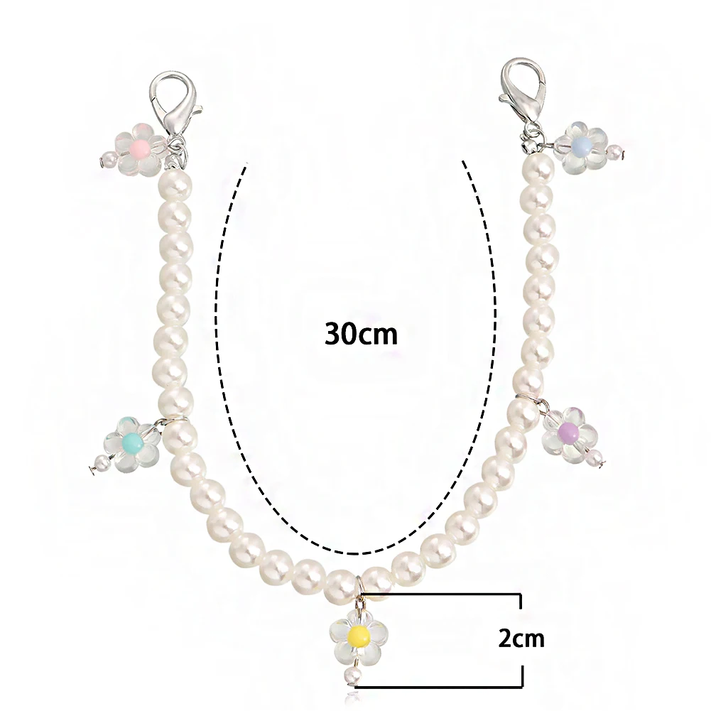 1 PCS Single Layer Pearls Heart Tennis Chain Shoe Buckles Decoration Canvas Board Shoes Accessories Creative Shoe Cute Jewelry
